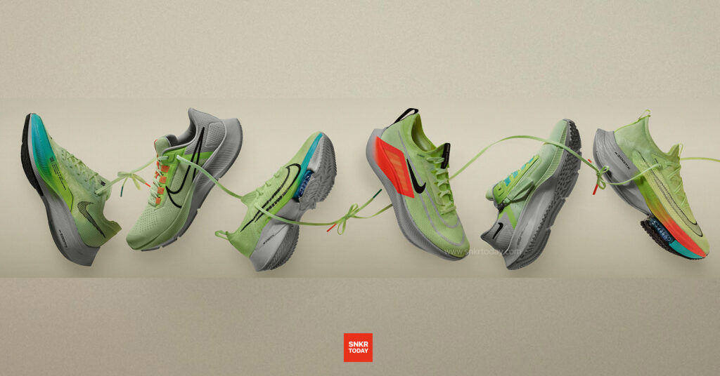 Nike Fast Pack Family 2021 "Barely Volt" นำทัพโดยรองเท้าวิ่ง Vaporfly NEXT% 2 และมาพร้อม Zoom Fly 4
