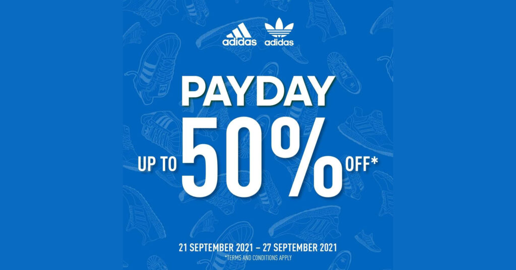 จัดโปรโมชั่นกันอย่างต่อเนื่อง คราวนี้ adidas ก็มอบส่วนลดสูงสุด 50% อีกครั้ง โดยจัดแคมเปญ PAY DAY ตั้งแต่วันที่ 21-30 กันยายนนี้