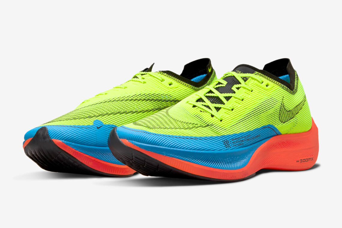 Nike ZoomX Vaporfly NEXT% 2 มาในสีเขียว “Volt/Bright Crimson” วางจำหน่ายแล้ว