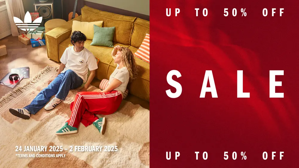 adidas ลดกระหน่ำจัดเต็มสูงสุด 50% “End of Season Sale” ทั้งหน้าร้านและออนไลน์ ตั้งแต่ 24 ม.ค. – 2 ก.พ. 68
