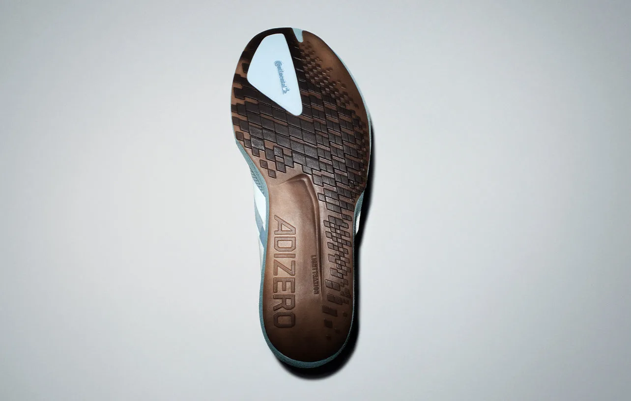 พื้นชั้นนอก Lighttraxion และ Continental ของ SATISFY x adidas Adizero Adios
